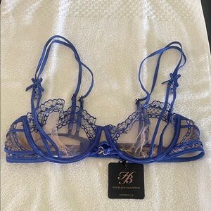 Blue Lace Bra by Honey Birdette
